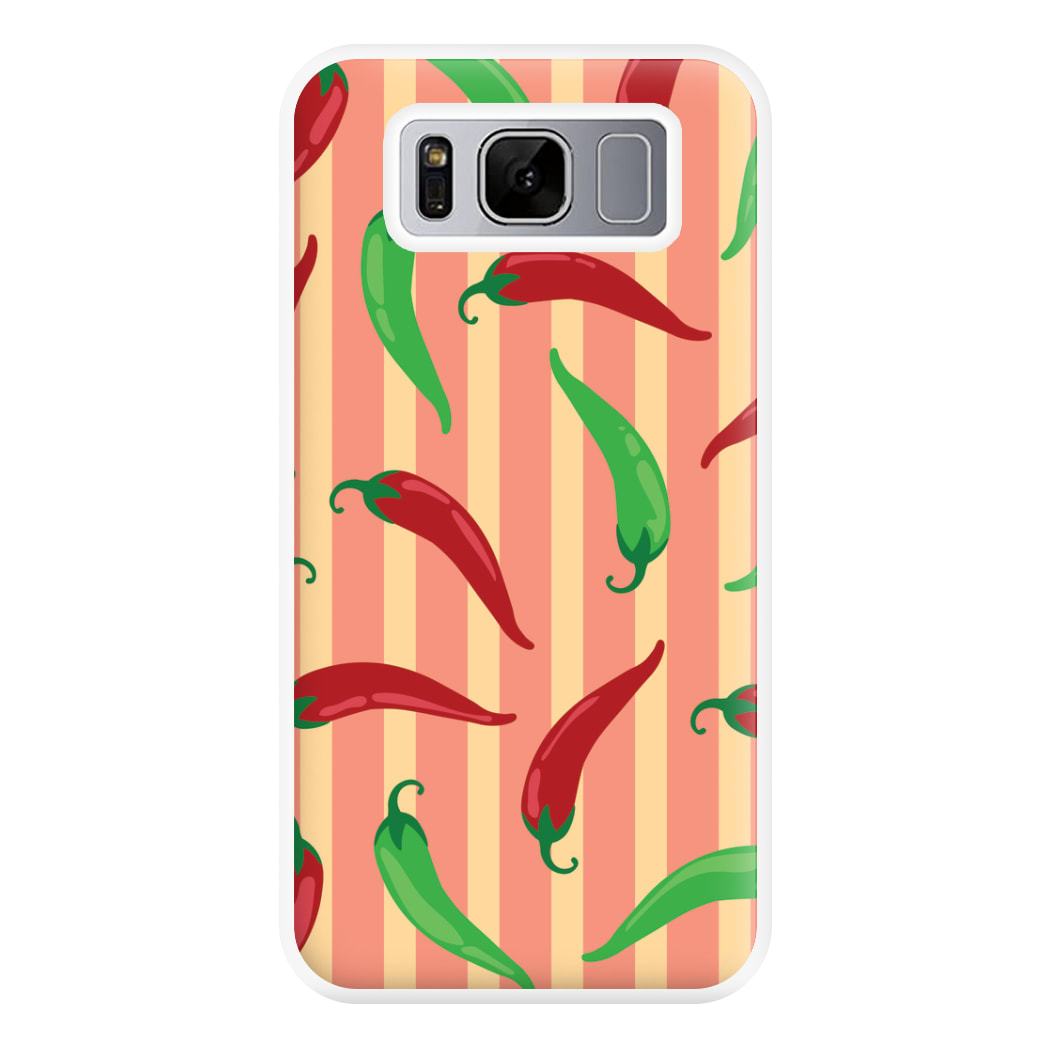 Chilis With Stripes Pattern Phone Case for Galaxy S8 Plus