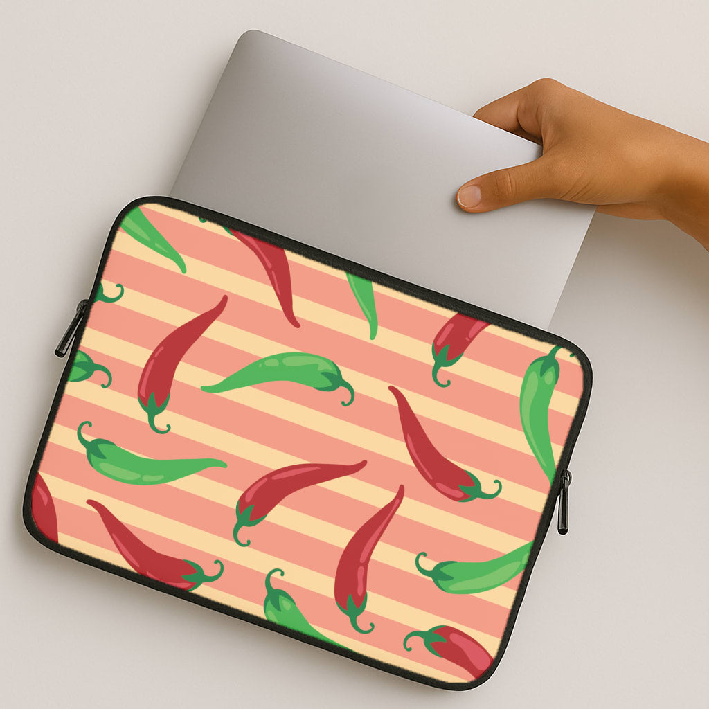 Chilis With Stripes Pattern MacBook Case
