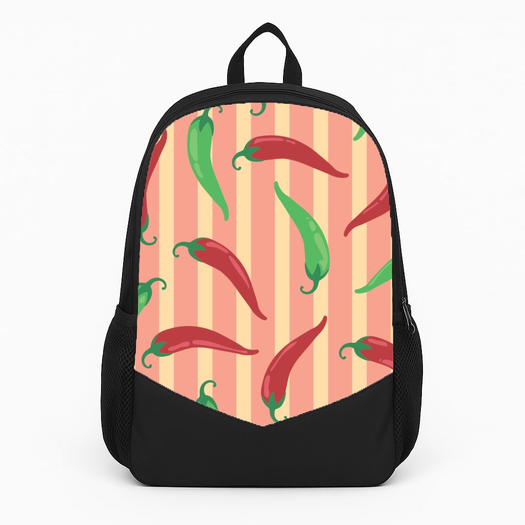 Chilis With Stripes Pattern Backpack