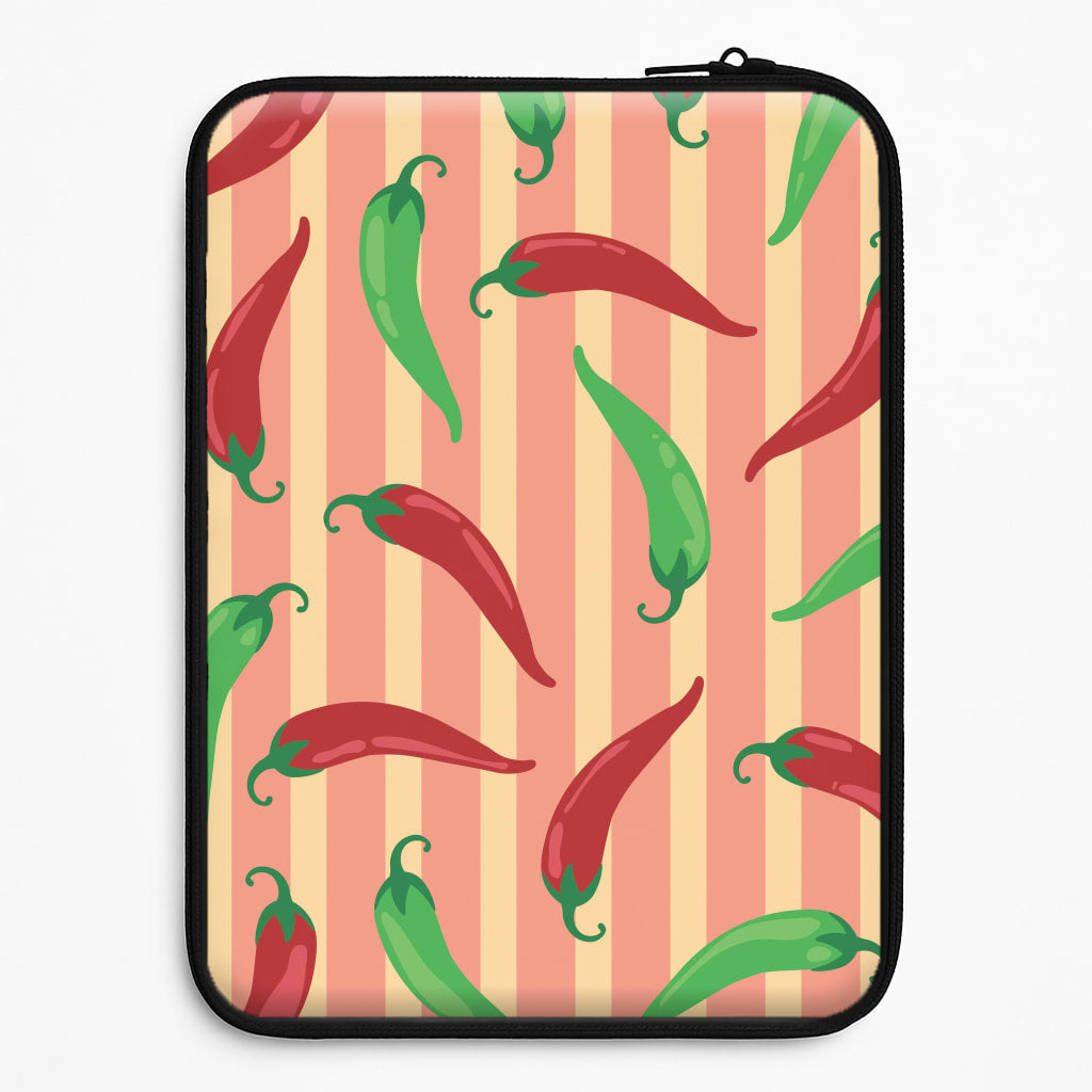 Chilis With Stripes Pattern Universal Laptop Sleeve