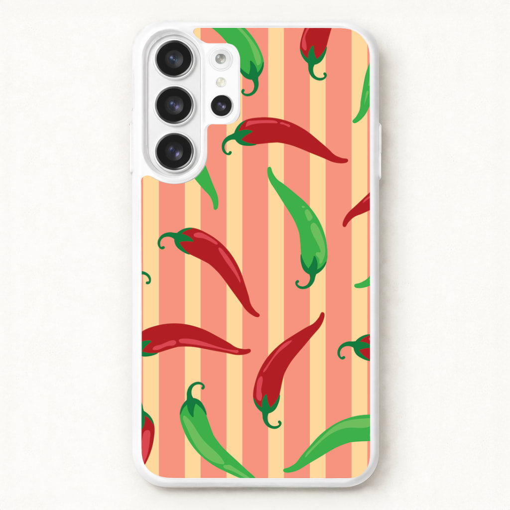 Chilis With Stripes Pattern Phone Case for Galaxy S26 Ultra