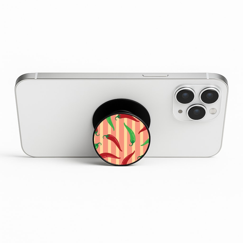 Chilis With Stripes Pattern Phone Stand