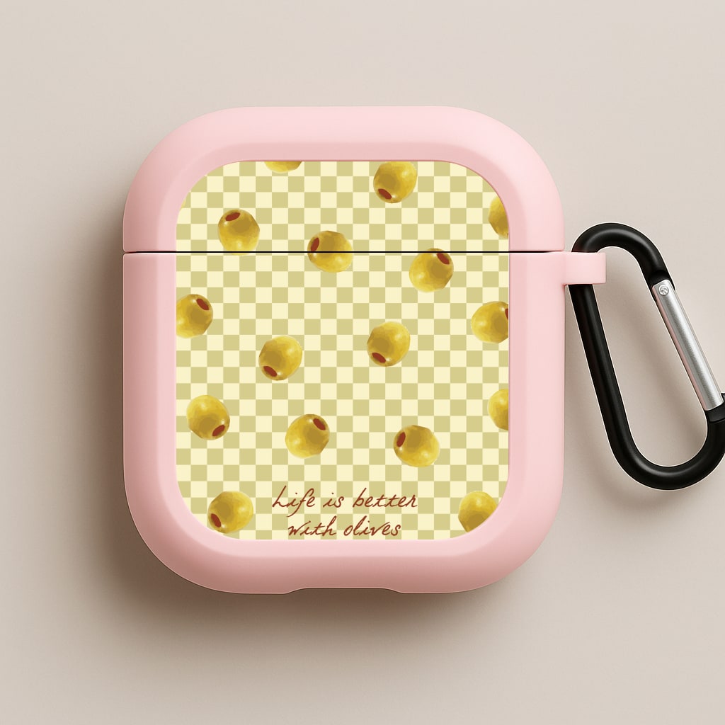 Life Is Better With Olives Pink AirPods Case