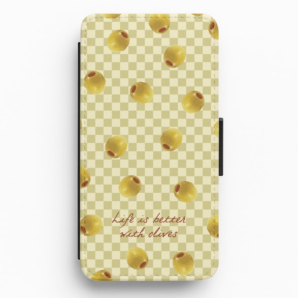 Life Is Better With Olives Flip / Wallet Phone Case