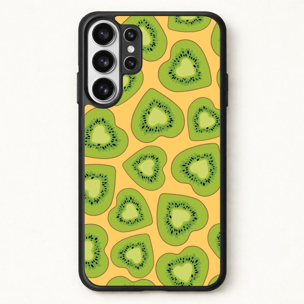 Kiwi Hearts Pattern Phone Case for Galaxy S26 Ultra