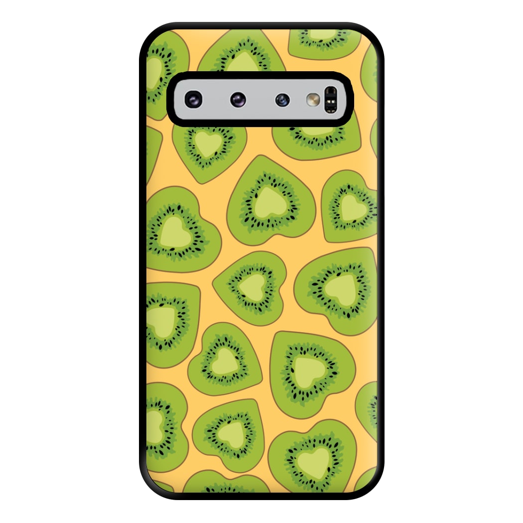 Kiwi Hearts Pattern Phone Case for Galaxy S10 Plus