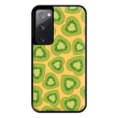 Kiwi Hearts Pattern Phone Case for Galaxy S20FE
