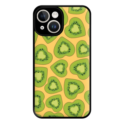 Kiwi Hearts Pattern Phone Case for iPhone 14
