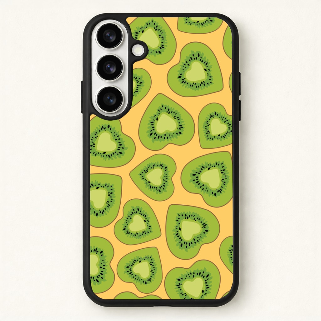 Kiwi Hearts Pattern Phone Case for Galaxy S26 Plus