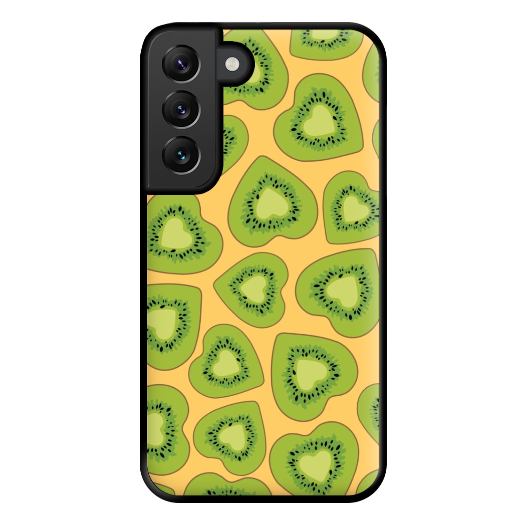 Kiwi Hearts Pattern Phone Case for Galaxy S22 Plus