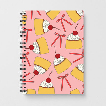 Coquette Bows And Pudding Pattern Notebook