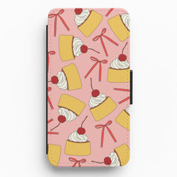 Coquette Bows And Pudding Pattern Flip / Wallet Phone Case