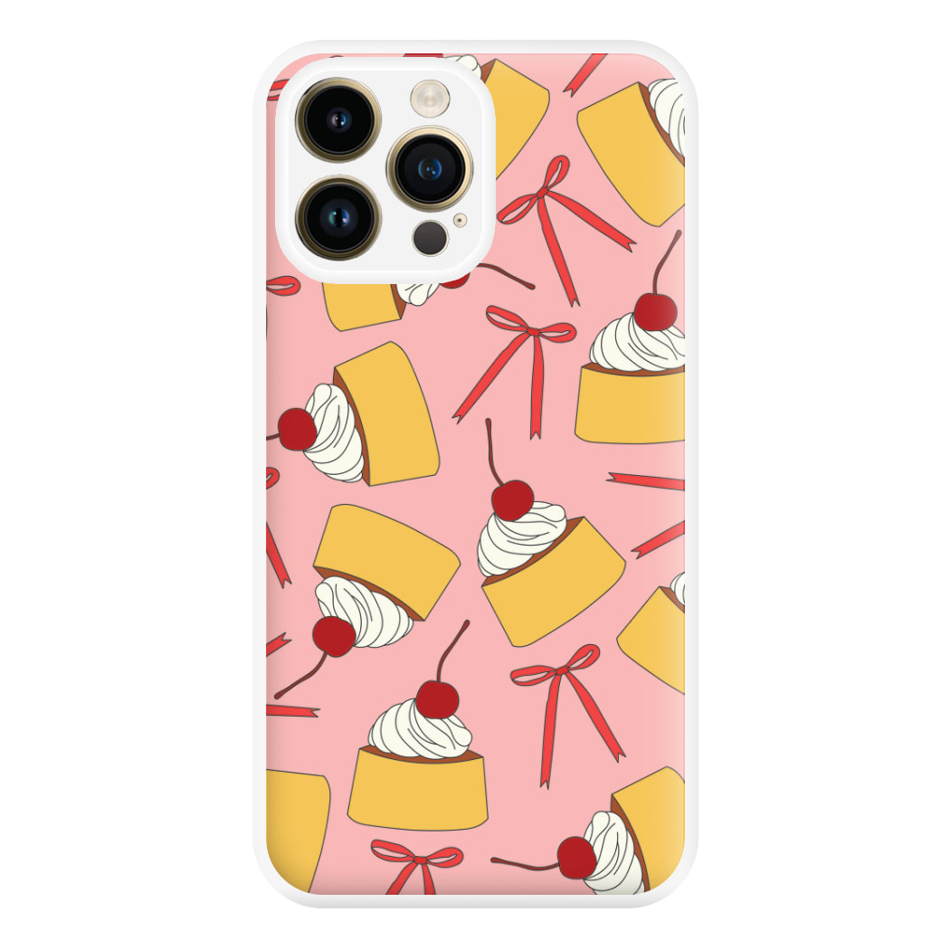 Coquette Bows And Pudding Pattern Phone Case for iPhone 14 Pro Max