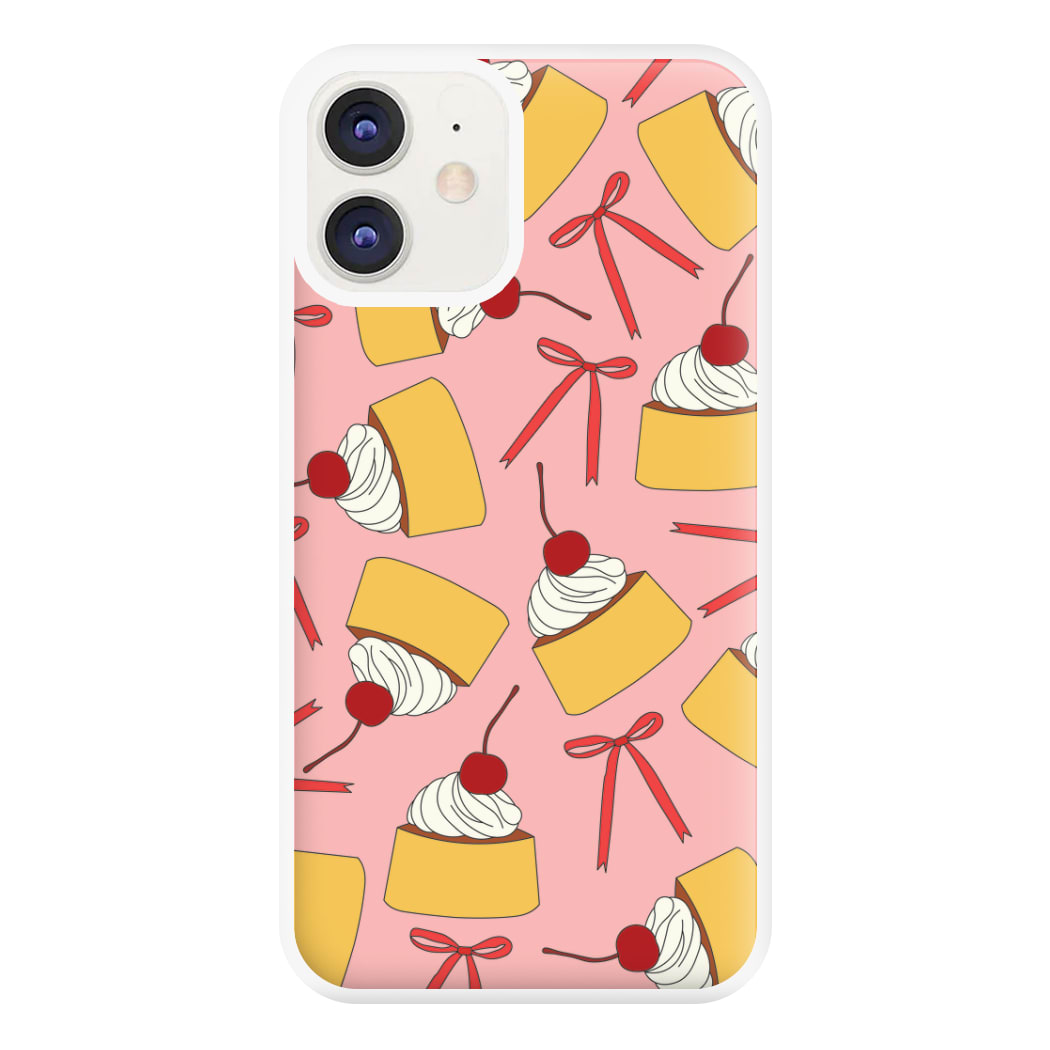 Coquette Bows And Pudding Pattern Phone Case for iPhone 11