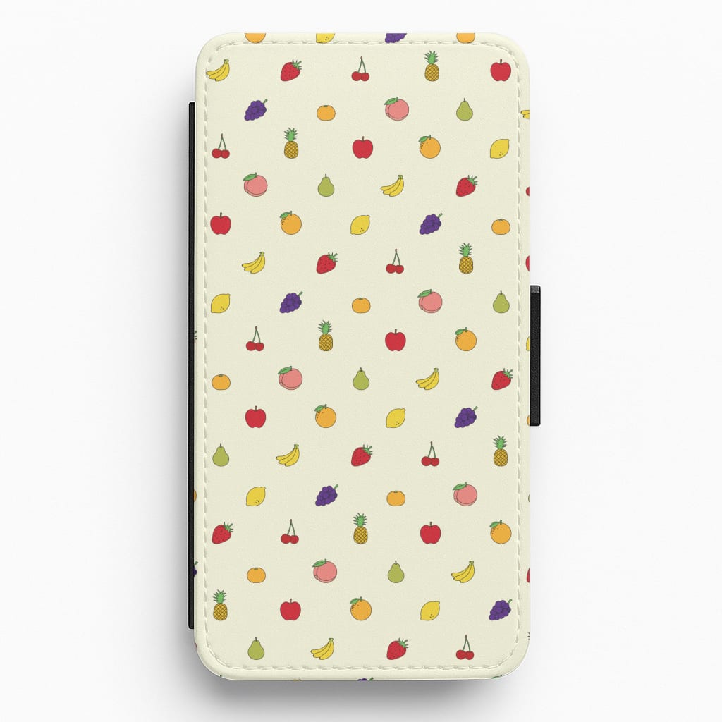 Miniature Fruits Pattern Flip / Wallet Phone Case