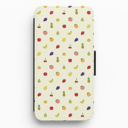 Miniature Fruits Pattern Flip / Wallet Phone Case