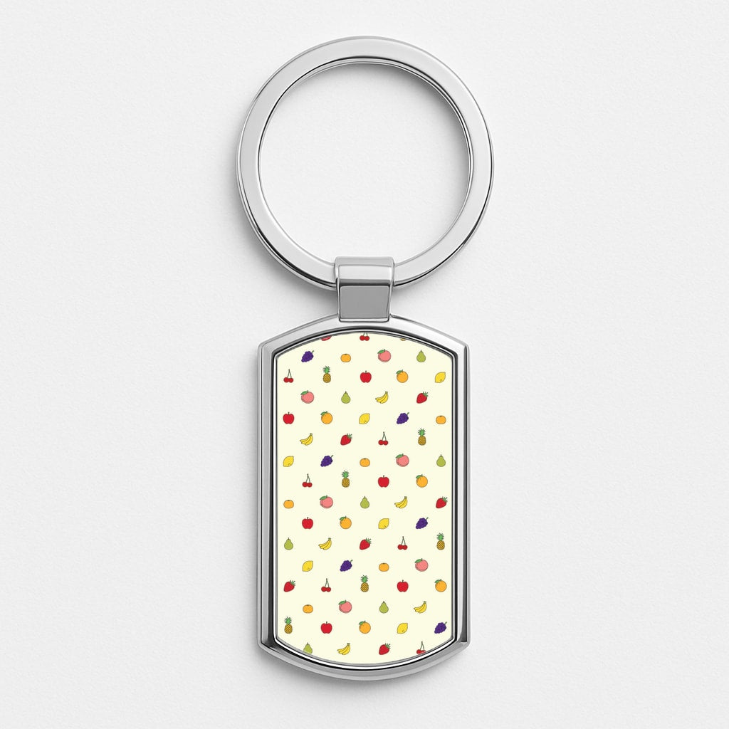 Miniature Fruits Pattern Luxury Keyring
