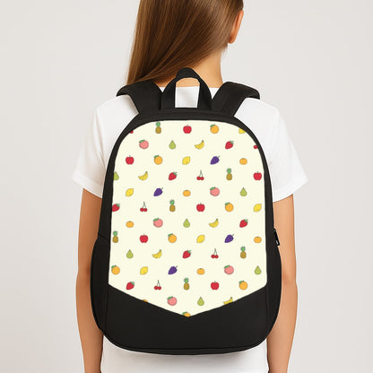 Miniature Fruits Pattern Large School Bag