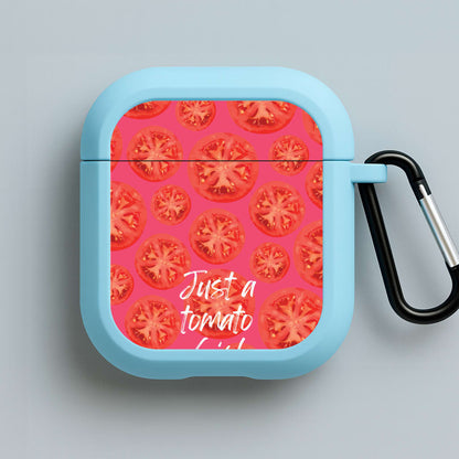 Just A Tomato Girl Blue AirPods Case