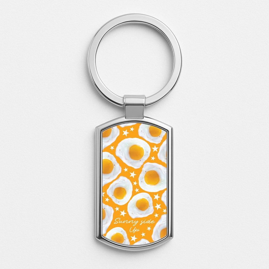 Sunny Side Up Egg Pattern Luxury Keyring
