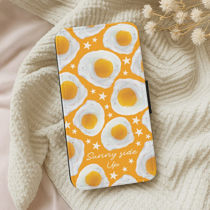Sunny Side Up Egg Pattern Wallet Phone Case