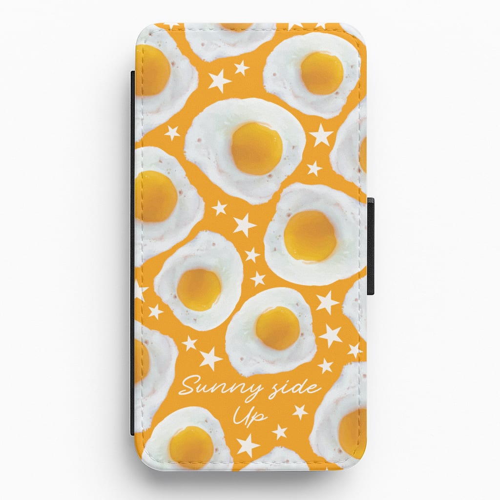 Sunny Side Up Egg Pattern Flip / Wallet Phone Case