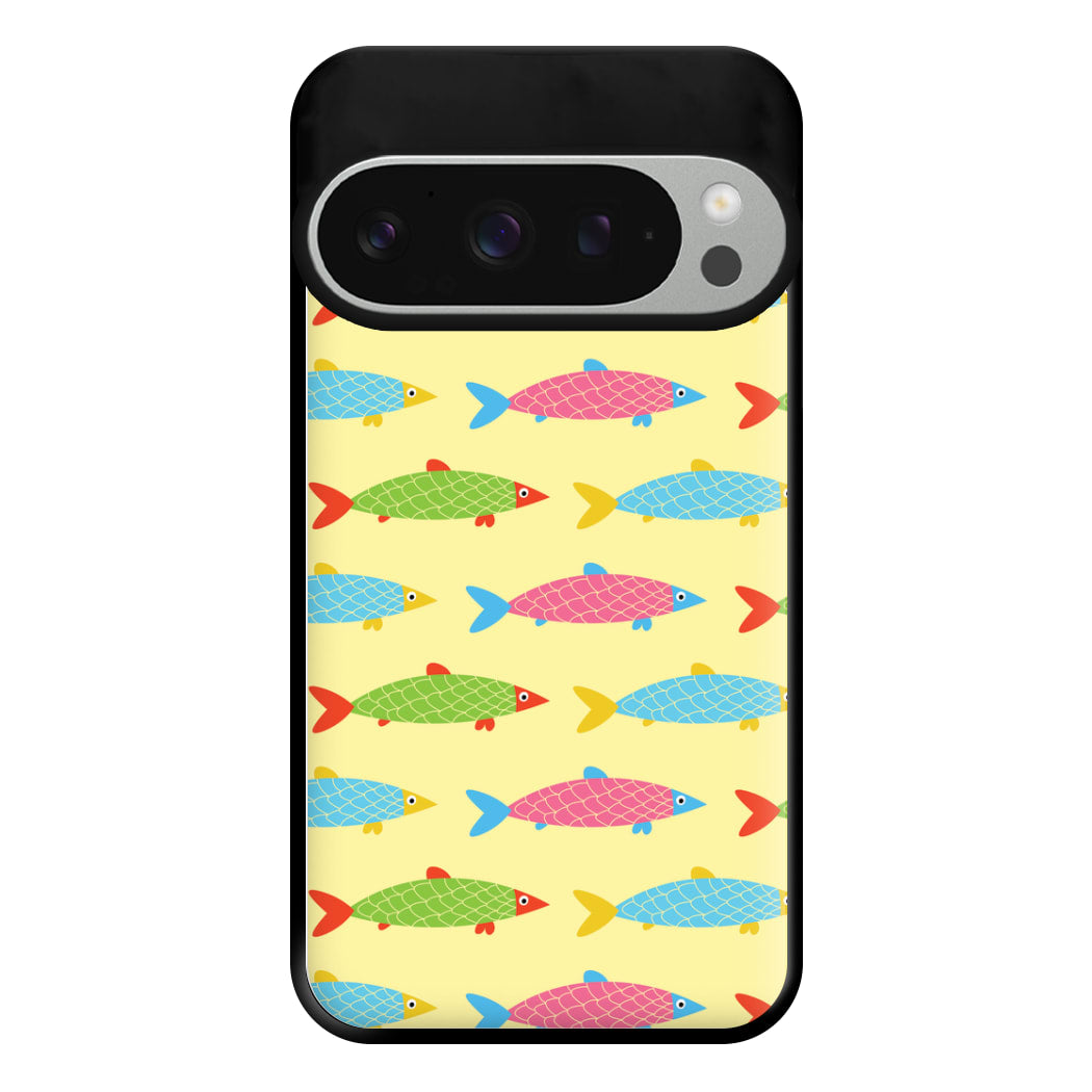 Colourful Cartoon Fish Pattern Phone Case for Google Pixel 9 Pro XL