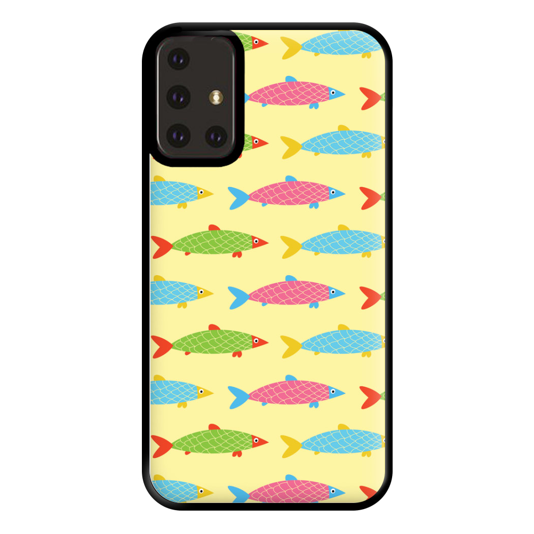 Colourful Cartoon Fish Pattern Phone Case for Galaxy A71