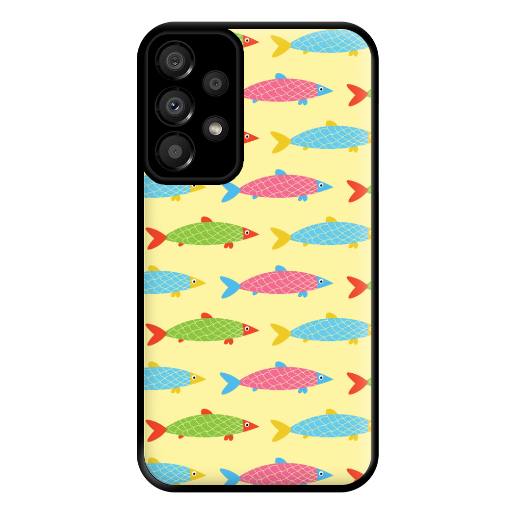 Colourful Cartoon Fish Pattern Phone Case for Galaxy A33