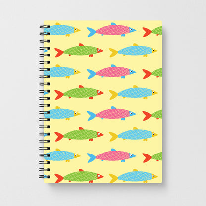 Colourful Cartoon Fish Pattern Notebook