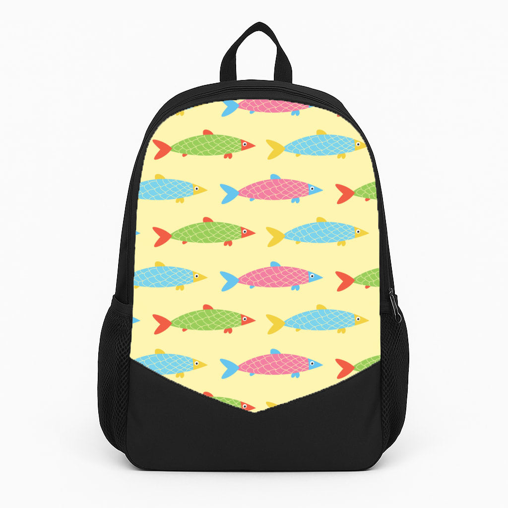 Colourful Cartoon Fish Pattern Backpack