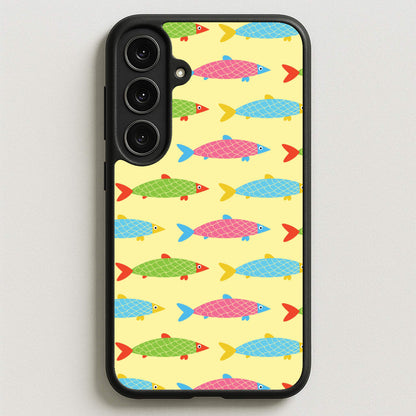 Colourful Cartoon Fish Pattern Phone Case for Galaxy S25FE