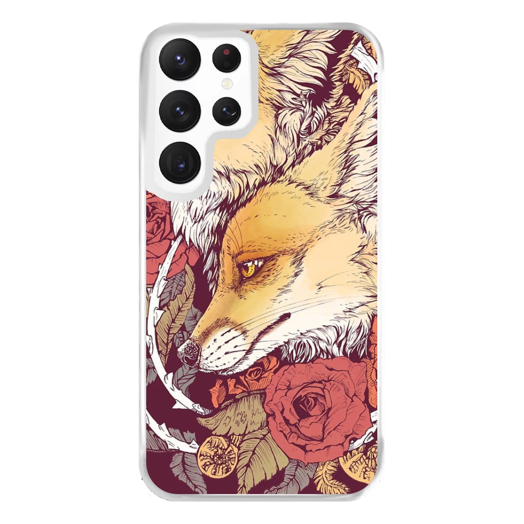 Red Fox Bloom Phone Case for Galaxy S22 Ultra