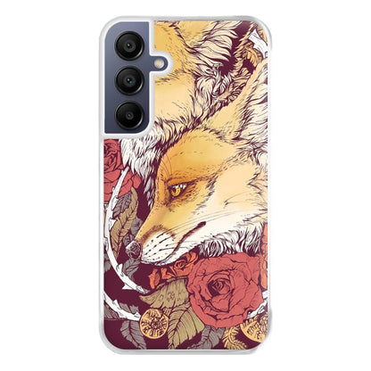 Red Fox Bloom Phone Case for Galaxy A16