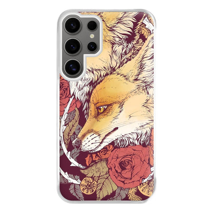 Red Fox Bloom Phone Case for Galaxy S24 Ultra