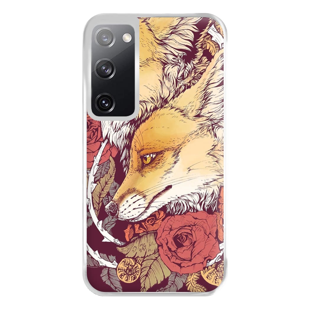 Red Fox Bloom Phone Case for Galaxy S20