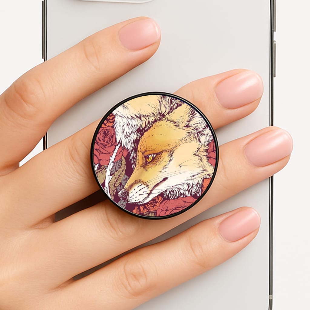 Red Fox Bloom Phone Grip
