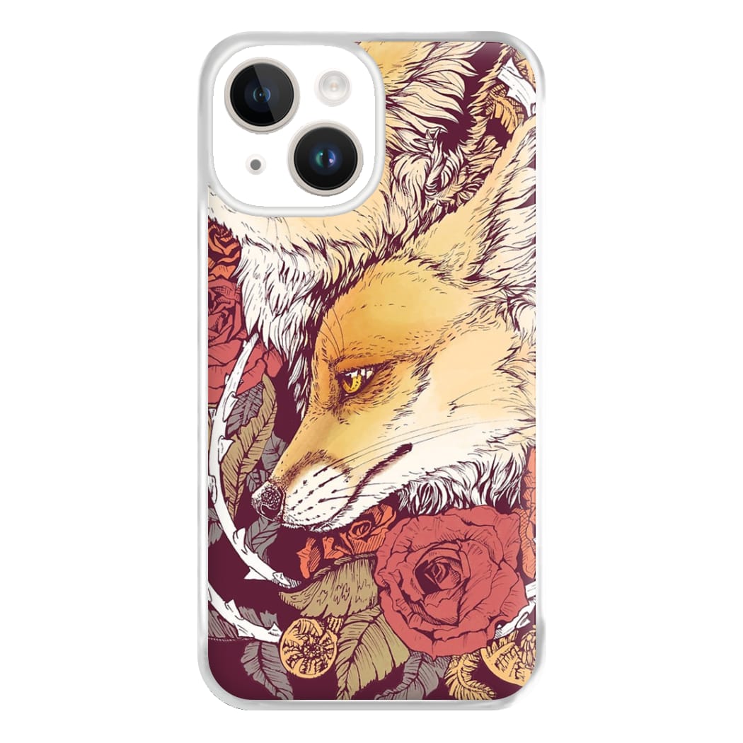 Red Fox Bloom Phone Case for iPhone 14