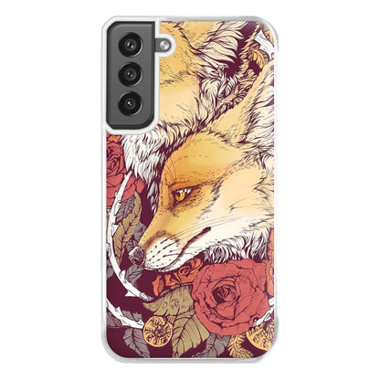 Red Fox Bloom Phone Case for Galaxy S21FE