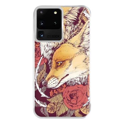 Red Fox Bloom Phone Case for Galaxy S20 Ultra