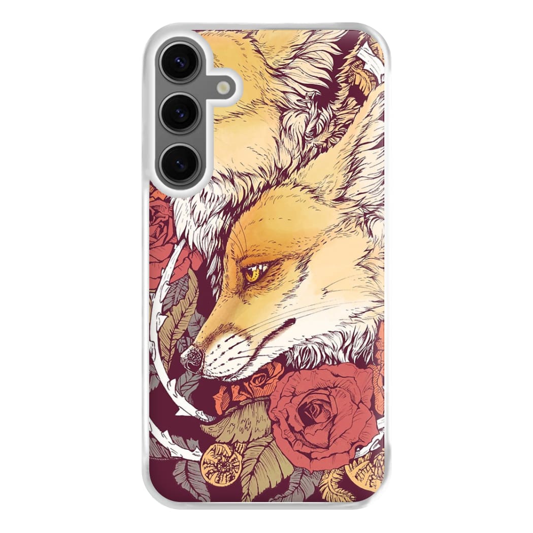 Red Fox Bloom Phone Case for Galaxy S24FE