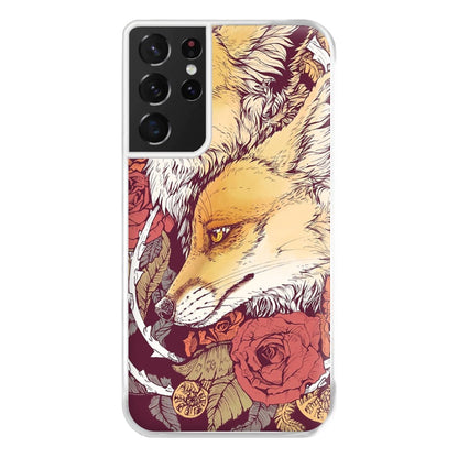 Red Fox Bloom Phone Case for Galaxy S21 Ultra