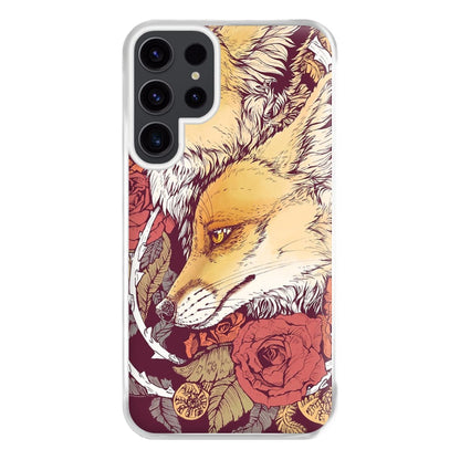 Red Fox Bloom Phone Case for Galaxy S23 Ultra