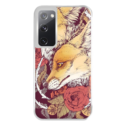 Red Fox Bloom Phone Case for Galaxy S20FE