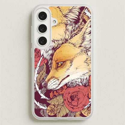 Red Fox Bloom Phone Case for Galaxy S25FE