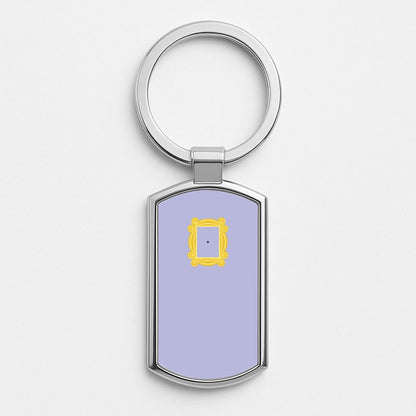 The Door Peephole Silver Keyring