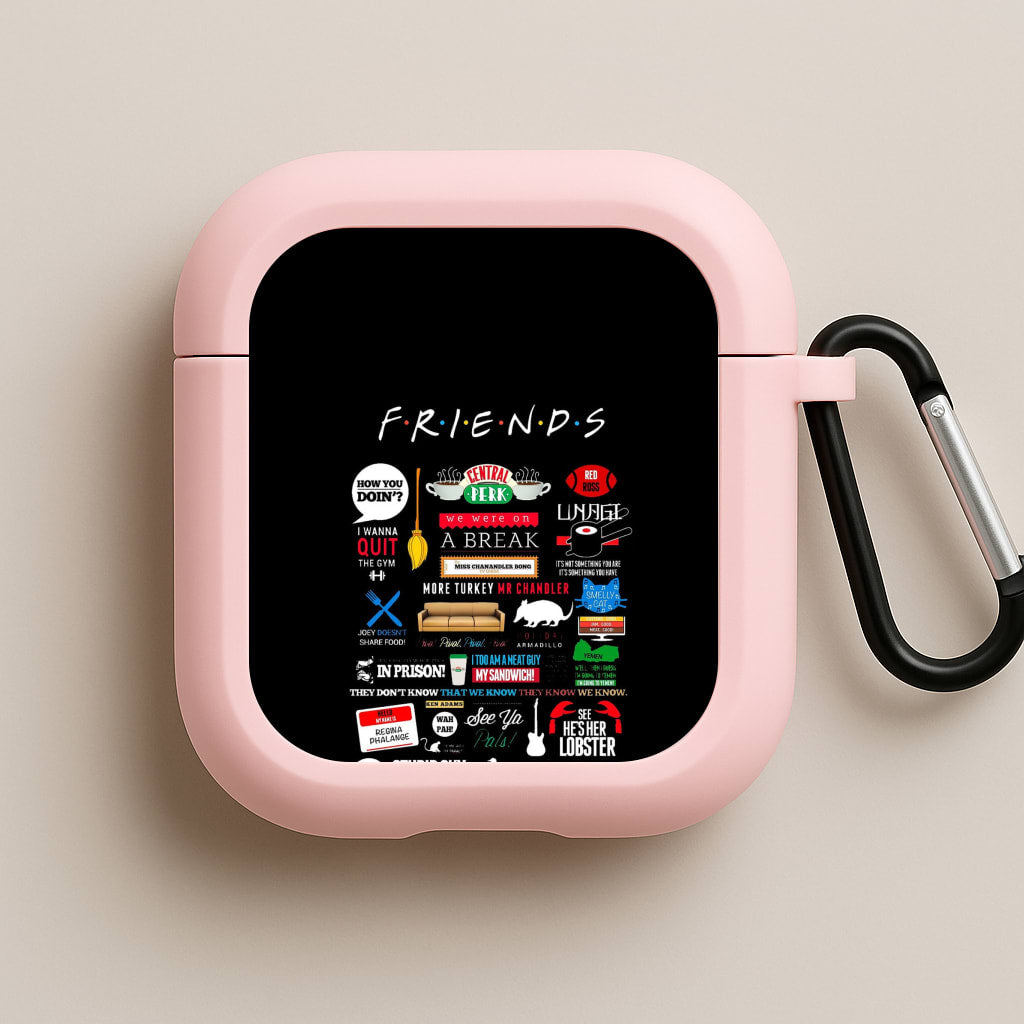 All The Quotes Pink AirPods Case