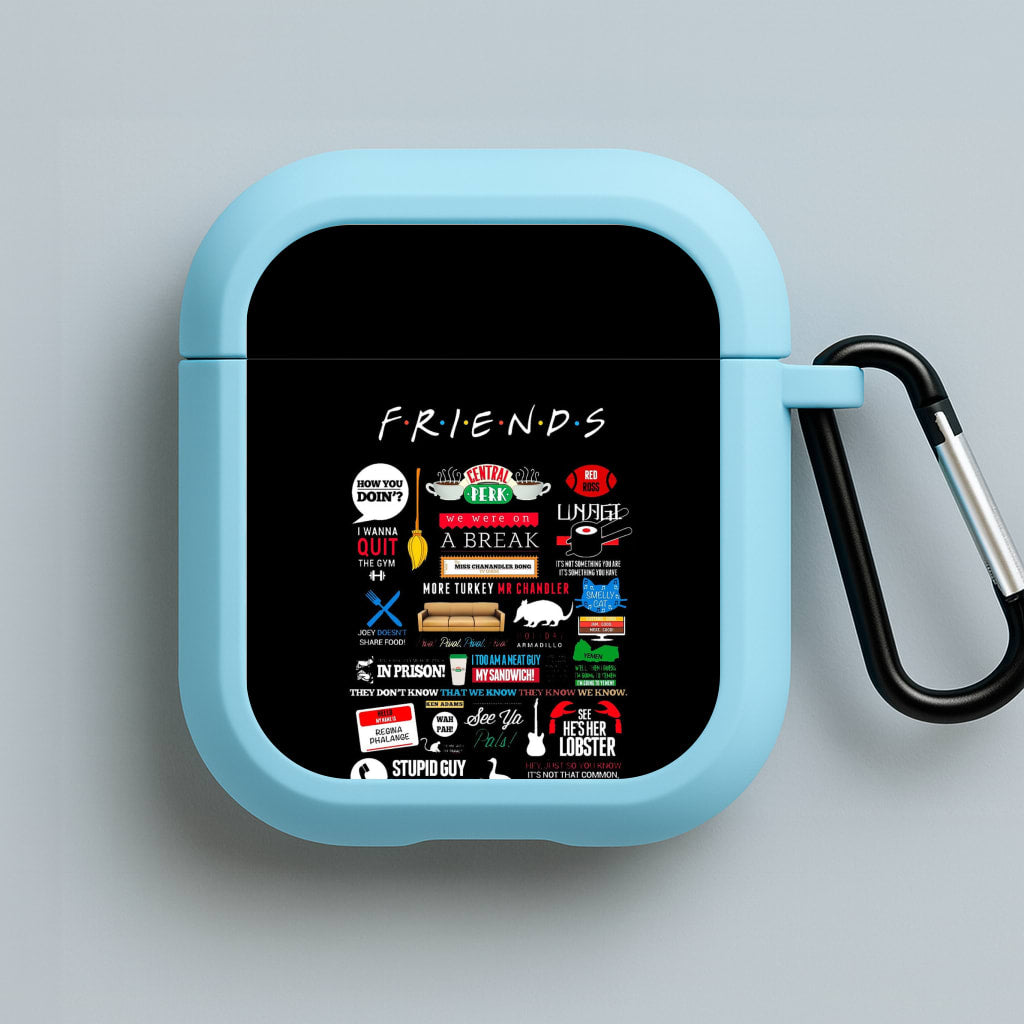 All The Quotes Blue AirPods Case