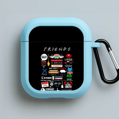All The Quotes Blue AirPods Case