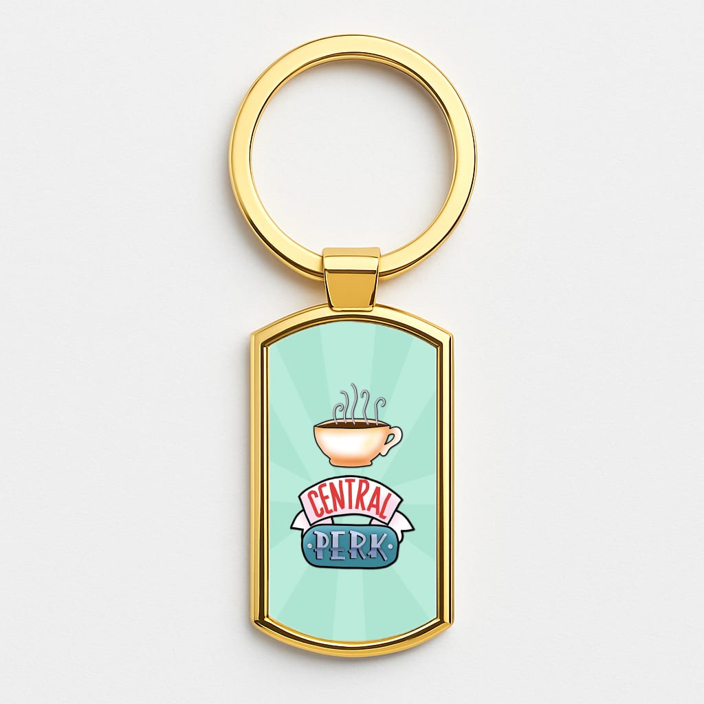 Central Perk Gold Keyring